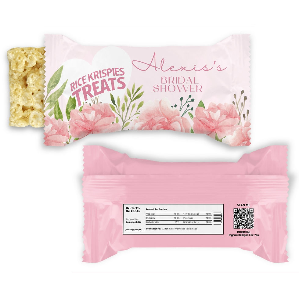 Bridal Shower Crispy Rice Treat Labels