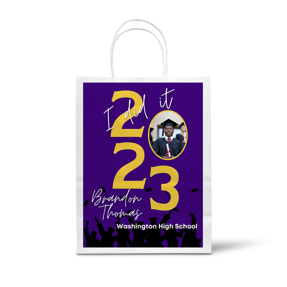 Graduation Gift Bags - Personalized with Photo