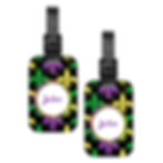 Personalized Mardi Gras Theme Passport Cover and Luggage Tag Set