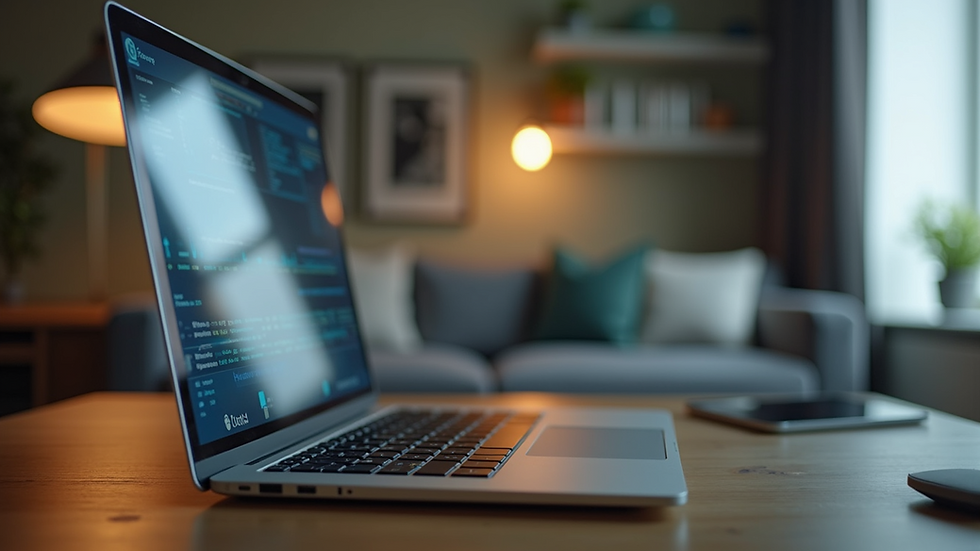 Close-up view of a laptop screen showing a virtual therapy session