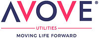 red black and white avove logo