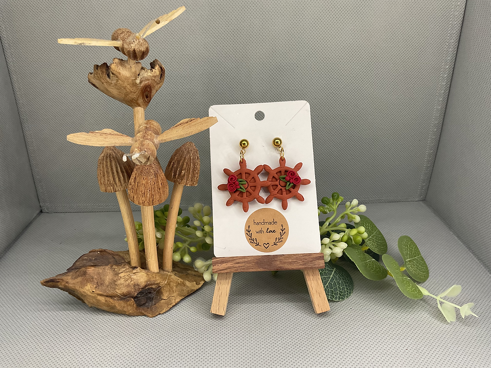 Thumbnail: Ship Wheel Earrings