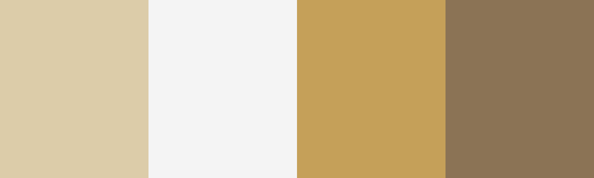 Four-color swatch preview for 365 Cultural Color Palettes #041, Dubai, United Arab Emirates: Desert Dune, Marble White, Brushed Gold, Arabian Dune.