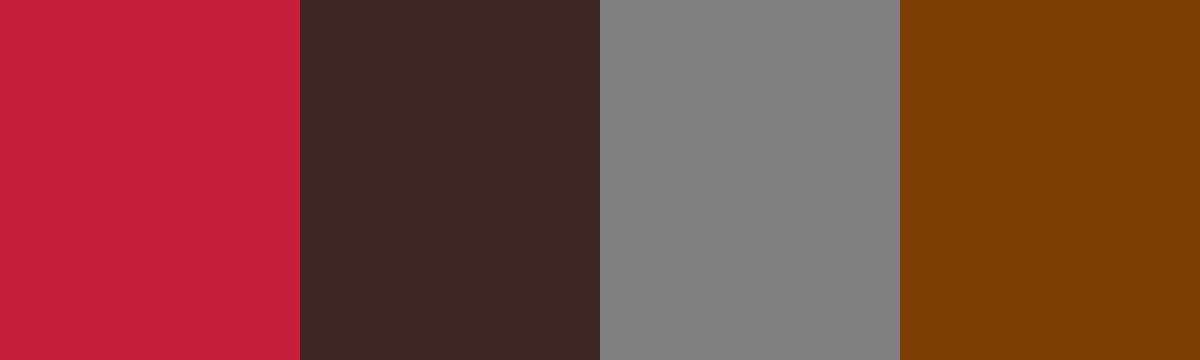 Four-color swatch preview for 365 Cultural Color Palettes #024, Quebec, Canada: Maple Leaf Red, Pine Bark, River Stone, Forest Floor.