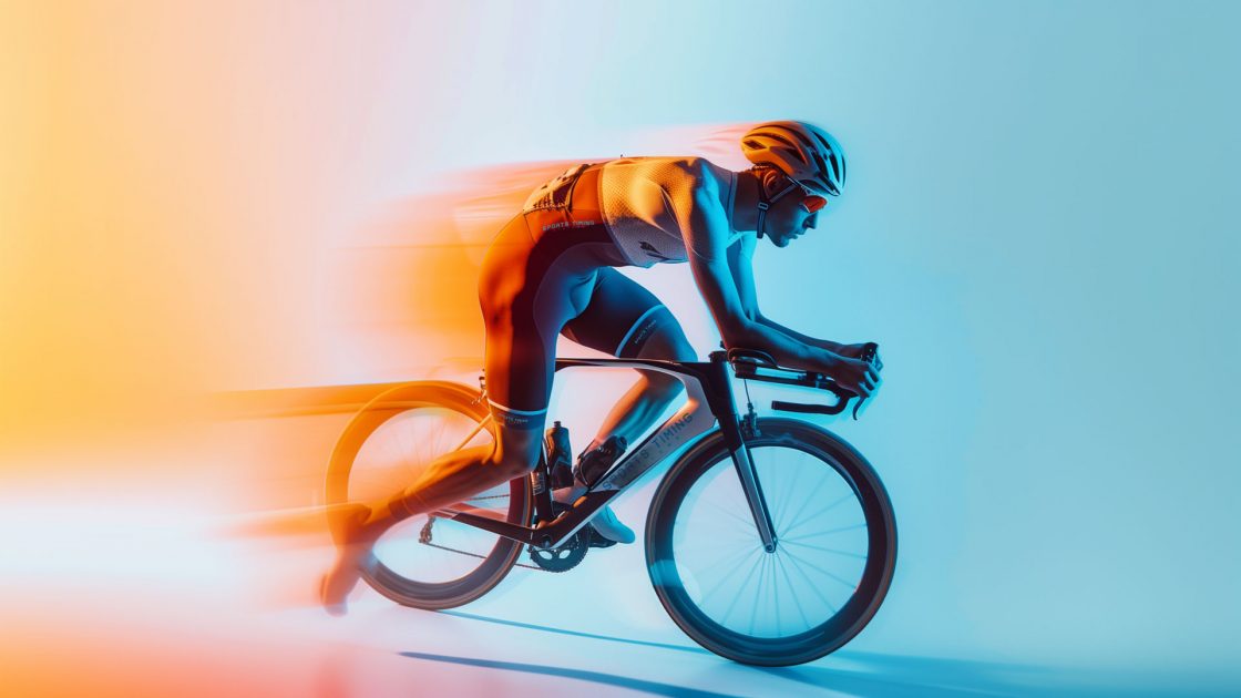 2024 cycling visual in cyan and orange