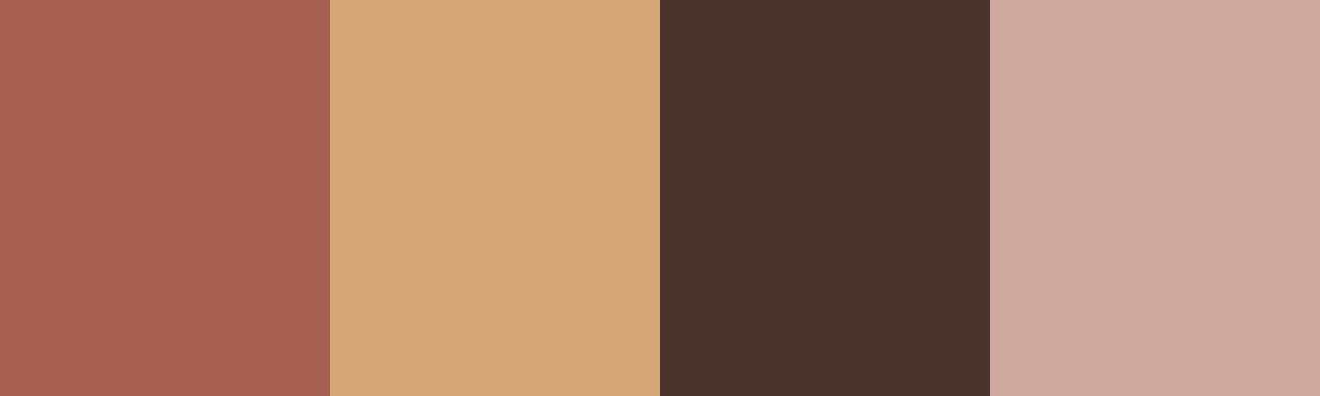 Four-color swatch preview for 365 Cultural Color Palettes #042, Petra, Jordan: Petra Rose, Sandstone Ochre, Deep Shadow, Dusty Rose.