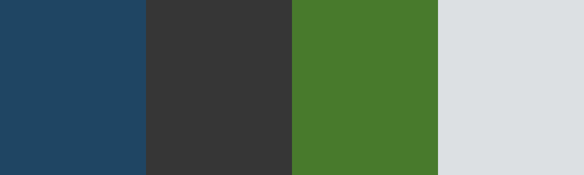 Four-color swatch preview for 365 Cultural Color Palettes #114, Victoria Falls, Zambia: Zambezi Blue, Basalt Black, River Moss, Falls Mist.