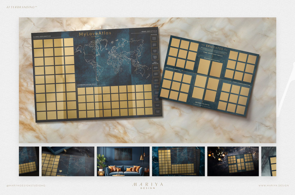 Holveo identity application — branded elements across folded packaging and inserts.