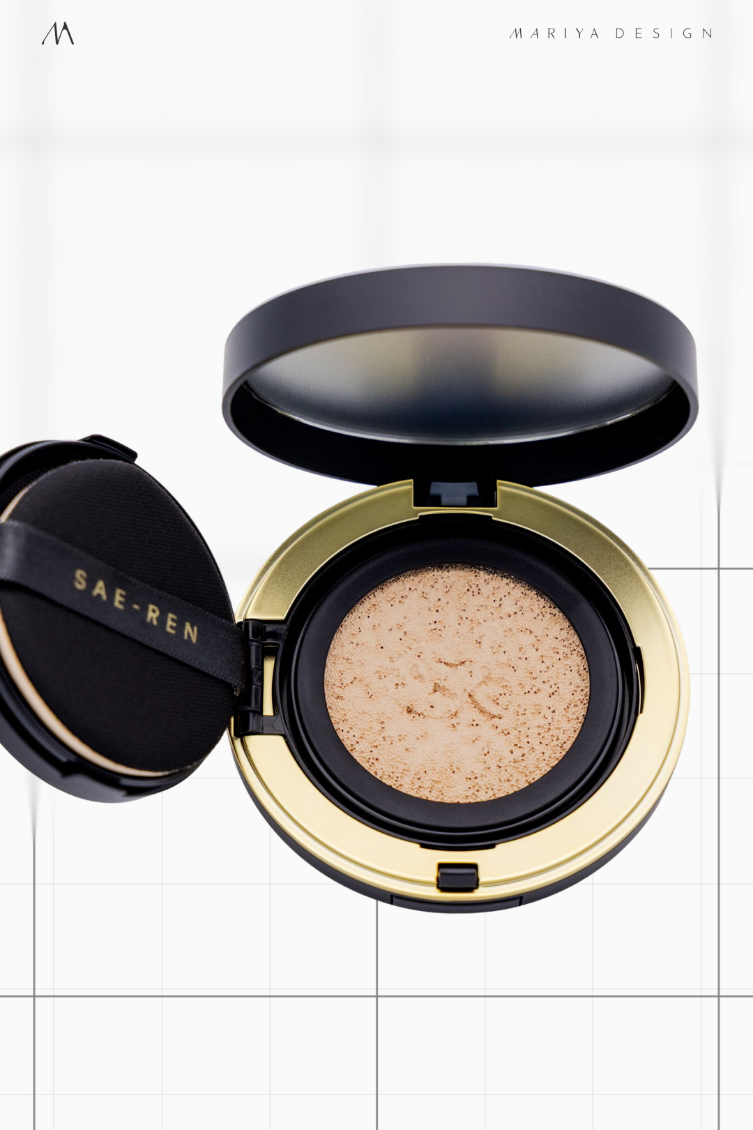 Cushion foundation — Compact, applicator and finish direction within the makeup range.