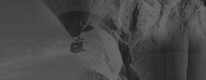 Monochrome destination artwork for Cappadocia, Turkey.