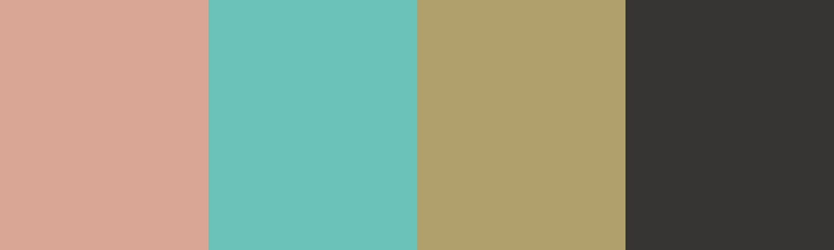 Four-color swatch preview for 365 Cultural Color Palettes #058, Komodo, Indonesia: Pink Sand, Komodo Aqua, Savannah Grass, Volcanic Rock.