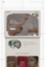 SAE-REN website homepage design showing luxury beauty lounge positioning, treatment navigation, product categories, spa imagery, and structured digital brand experience.