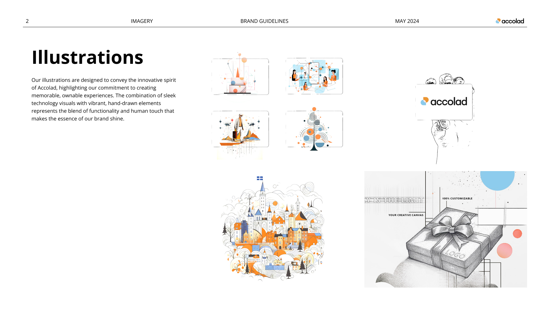 Accolad illustration language connecting people, gifts and recognition