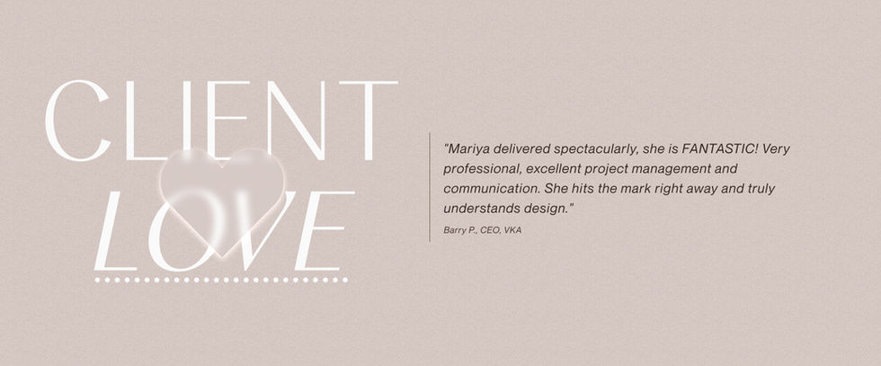 VKA client feedback section — testimonial and results from brand transformation.
