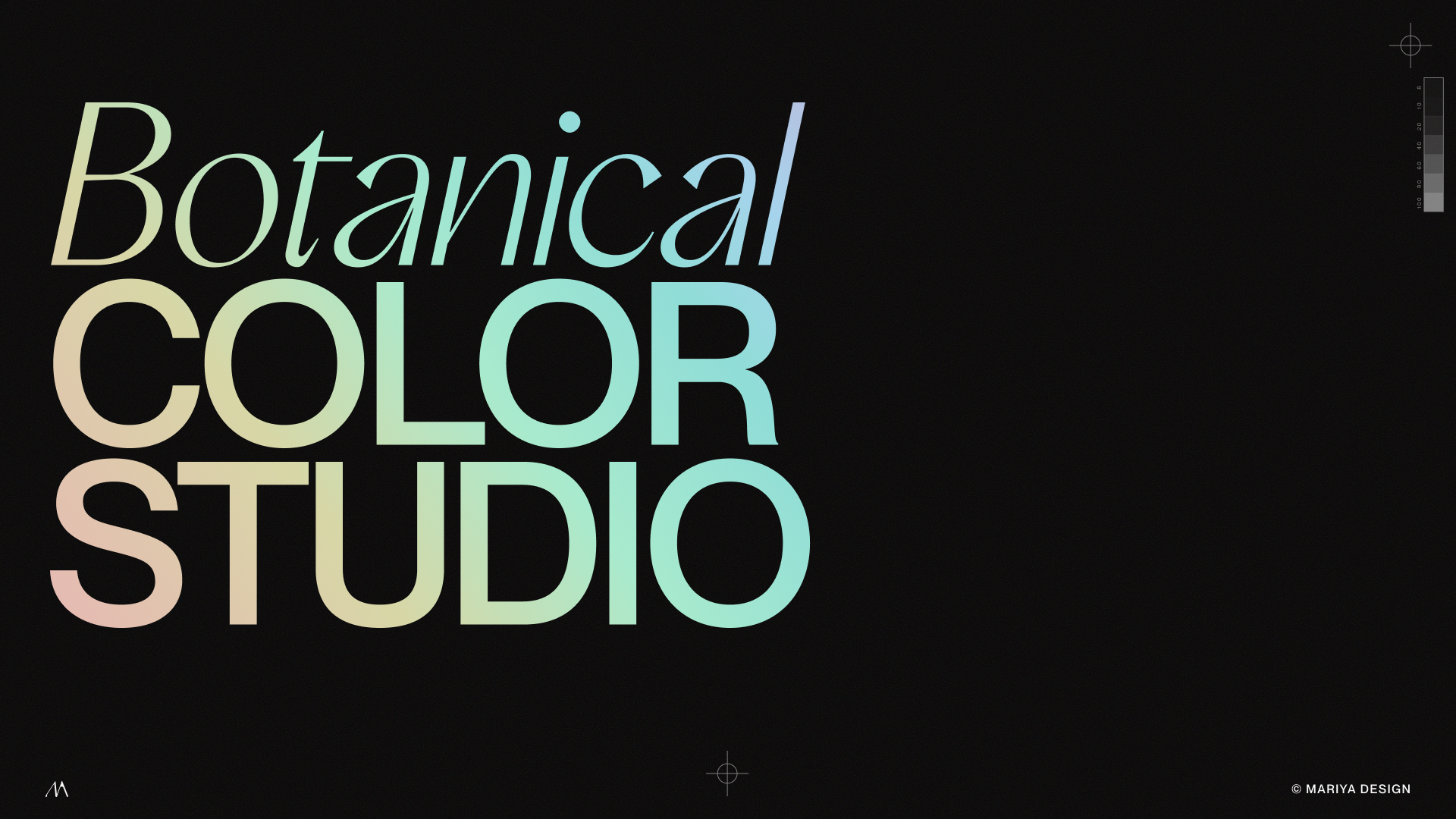 Botanical Color Studio preview featuring botanical color combinations by Mariya Design.