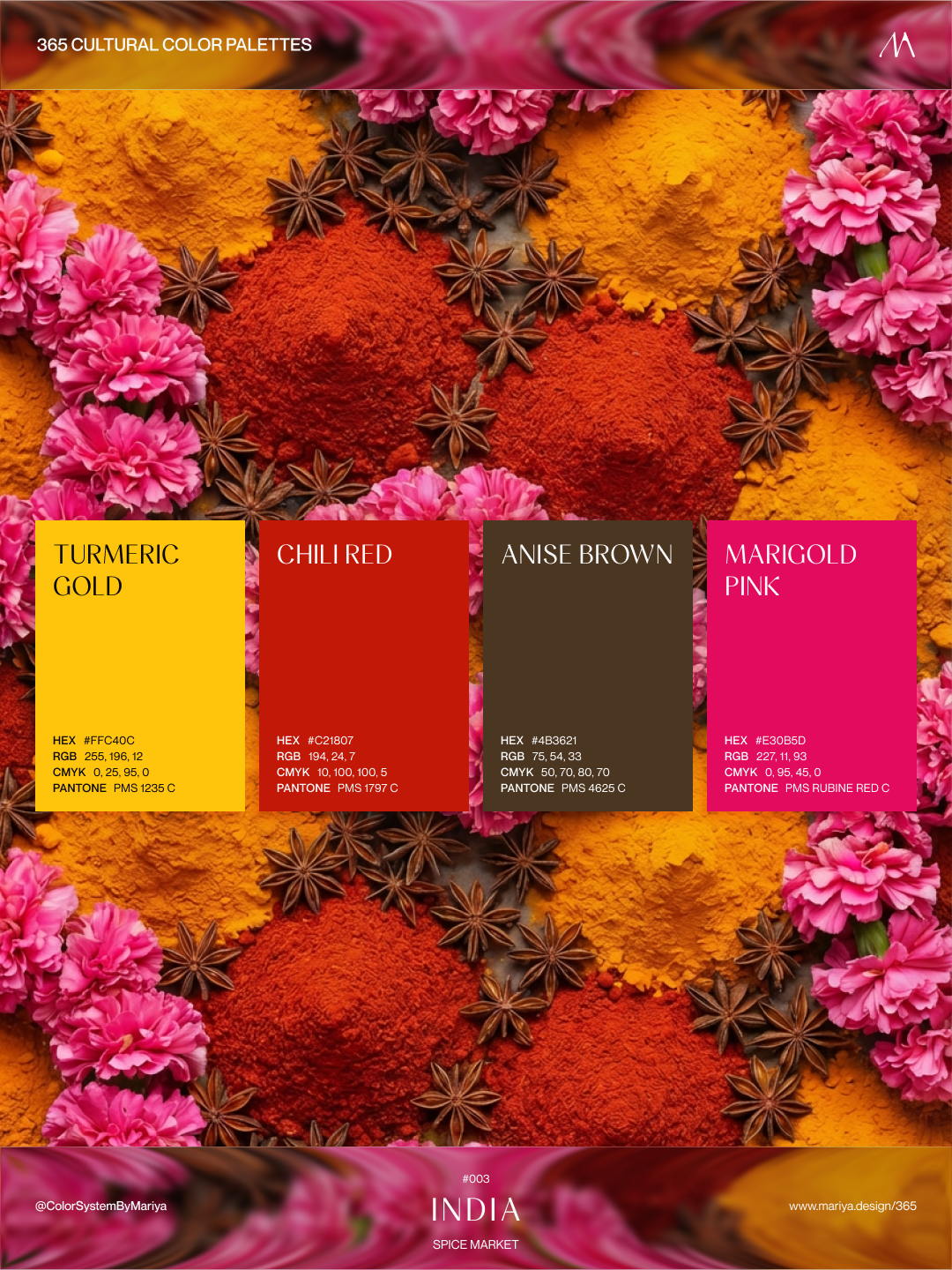India / Spice Market color composition