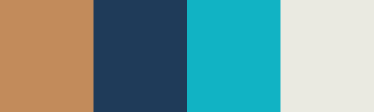 Four-color swatch preview for 365 Cultural Color Palettes #128, Majuro, Marshall Islands: Pandanus Tan, Deep Navy, Cyan Shallows, Coral White.