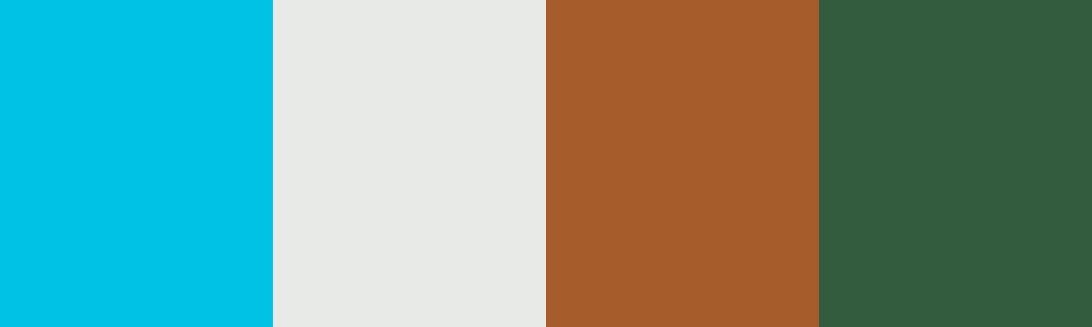Four-color swatch preview for 365 Cultural Color Palettes #143, Zakynthos, Greece: Ionian Blue, Chalk White, Shipwreck Rust, Cypress Green.