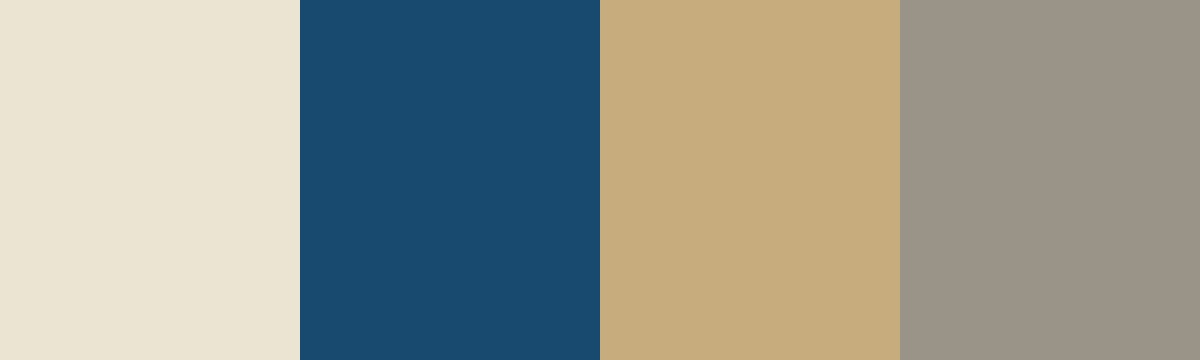 Four-color swatch preview for 365 Cultural Color Palettes #099, Tulum, Mexico: Macrame Cream, Cenote Blue, Dried Palm, Driftwood.