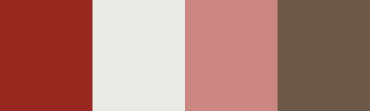 Four-color swatch preview for 365 Cultural Color Palettes #094, Laguna Colorada, Bolivia: Algae Red, Borax White, Flamingo Pink, Andean Brown.
