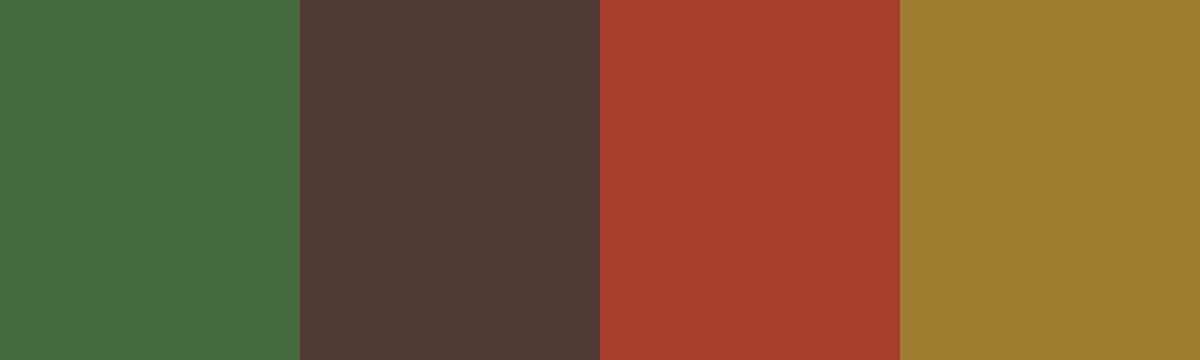 Four-color swatch preview for 365 Cultural Color Palettes #047, Socotra, Yemen: Forest Green, Ancient Branch, Dragon Blood, Dune White.