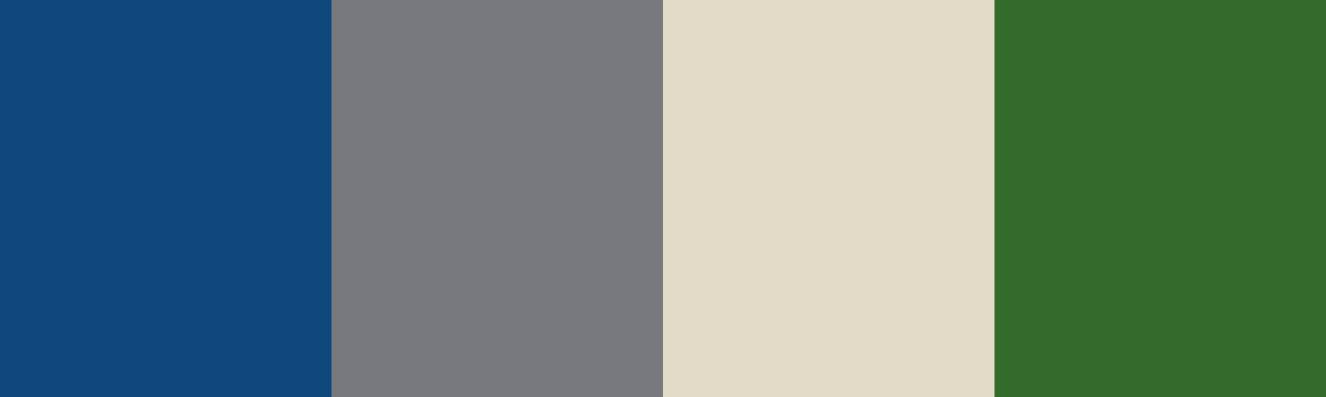 Four-color swatch preview for 365 Cultural Color Palettes #087, Panama City, Panama: Canal Blue, Lock Steel, Hat Straw, Tropical Green.