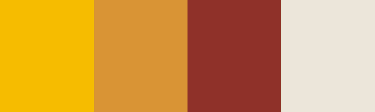 Four-color swatch preview for 365 Cultural Color Palettes #083, Vilnius, Lithuania: Baltic Amber, Honey Resin, Gothic Brick, Linen White.