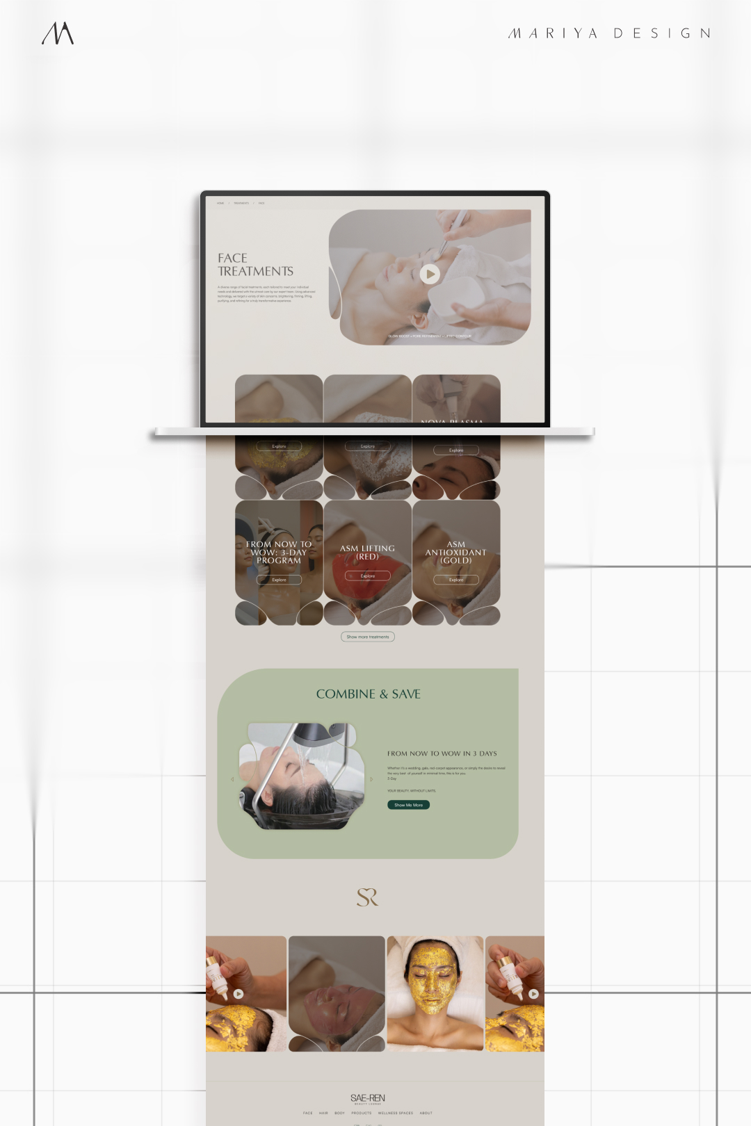 Face treatments — Service discovery and treatment information within the same digital system.