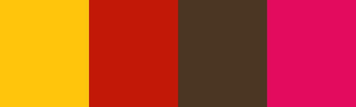 Four-color swatch preview for 365 Cultural Color Palettes #003, Spice Market, India: Turmeric Gold, Chili Red, Anise Brown, Marigold Pink.
