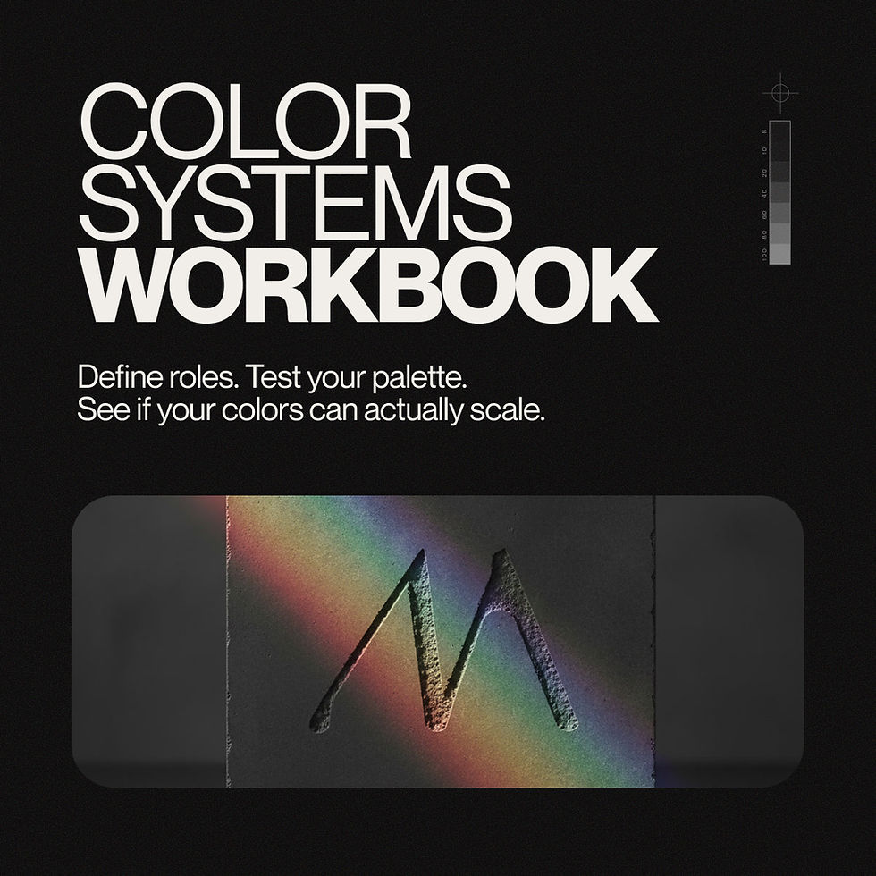 Color Systems Workbook by Mariya Design for defining, testing, and structuring a functional brand palette.