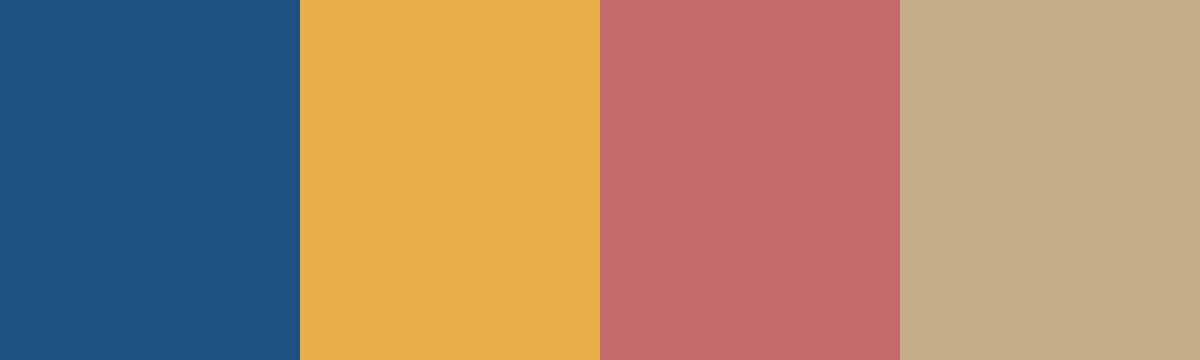 Four-color swatch preview for 365 Cultural Color Palettes #092, San Juan, Puerto Rico: Cobble Blue, Colonial Sol, Tropical Pink, Fort Stone.