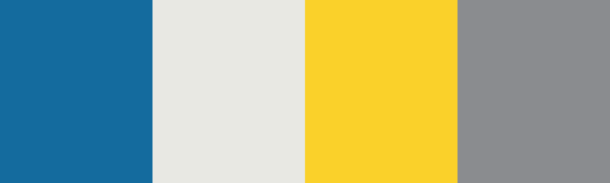 Four-color swatch preview for 365 Cultural Color Palettes #144, Capri, Italy: Grotto Blue, Linen White, Capri Lemon, Limestone Grey.