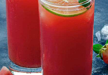 Limonade au melon d'eau et fraise