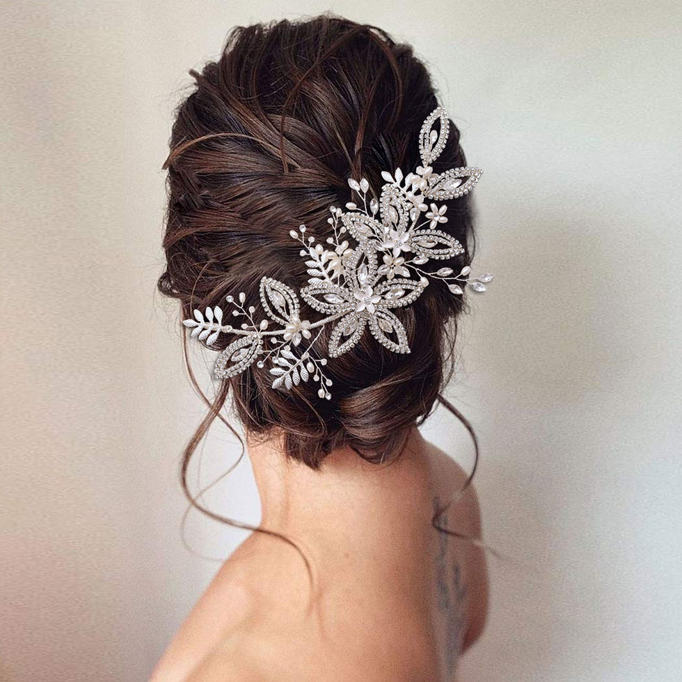 Elevate your bridal look with the enchanting sparkle of our freestyle hairpieces.