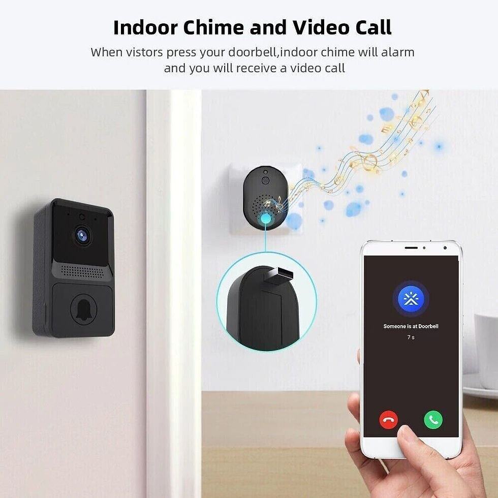 Thumbnail: Smart Wireless WiFi Doorbell Intercom Video Camera Door Ring Bell Chime Security