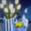 Limited edition Giclee print. Tulips & moonlight by Denny Webb