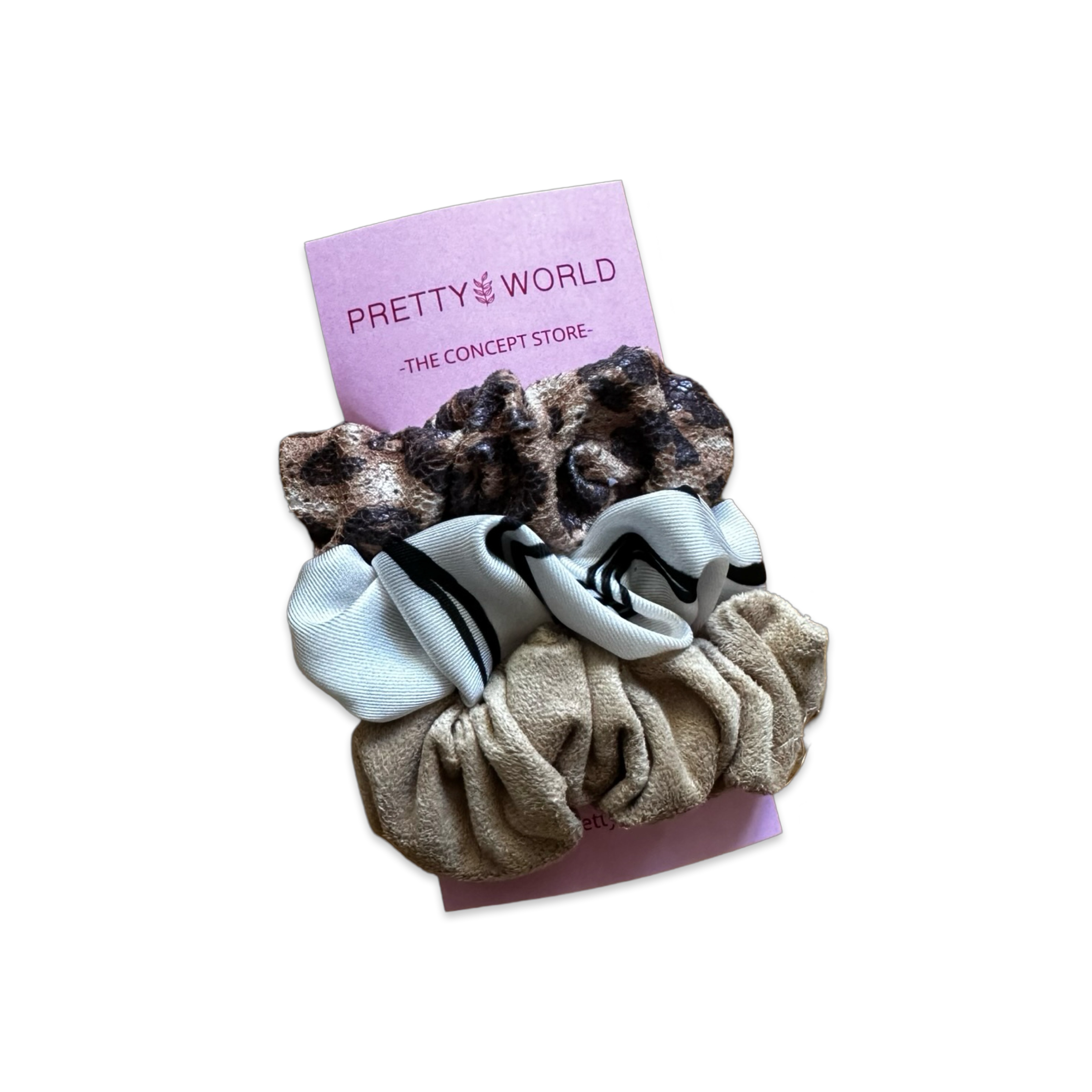 Lynne scrunchie barrette set