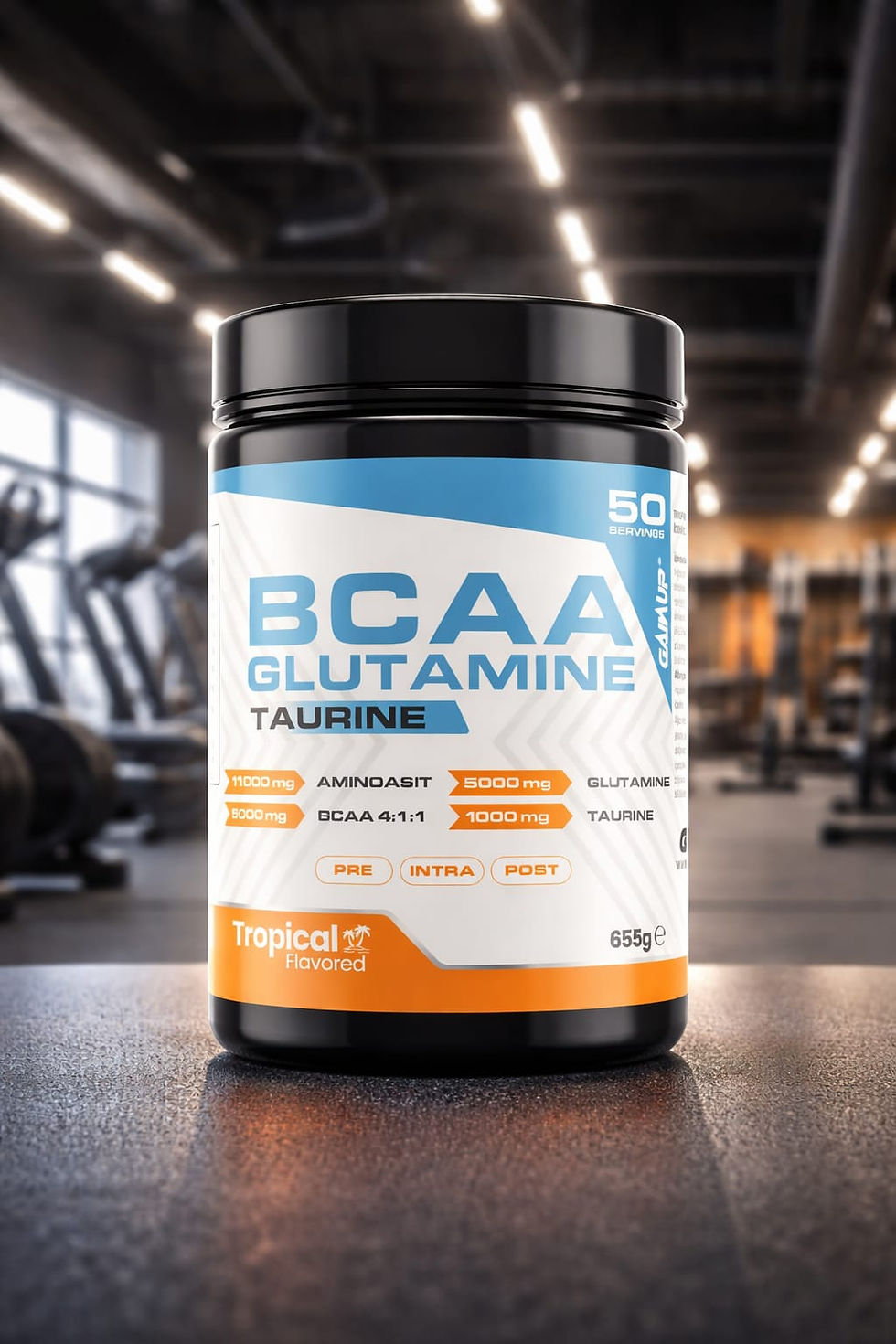 Küçük resim: Gainup BCAA - Glutamine Powder 50 Servis 655gr - Tropical