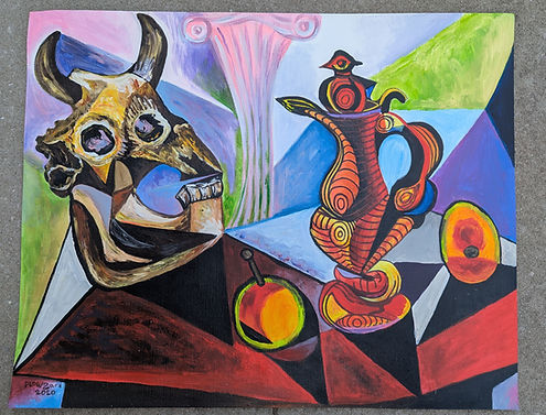 Matthew Plowright - Still Life with Bull's Skull and Jug.jpg