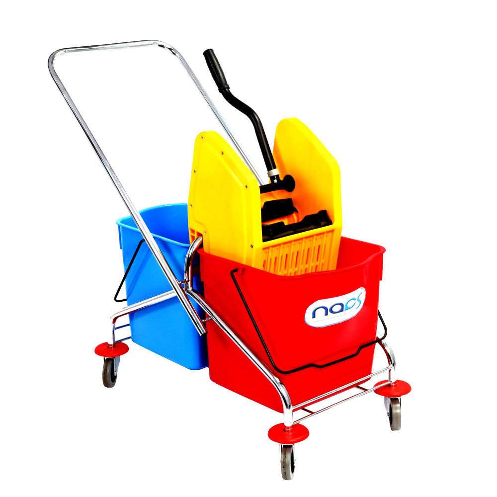 Double bucket Mop trolley