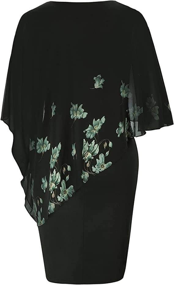 Thumbnail: NEW Hanna Nicole Sage Floral Pencil Poncho 
Size 18+