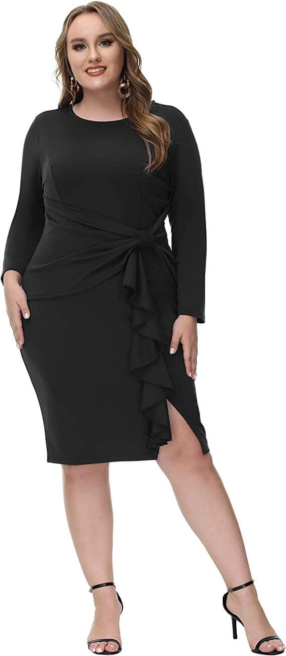 Thumbnail: NEW Hannah Nicole Ruffle Peplum 
In stock Sz 22+ in green