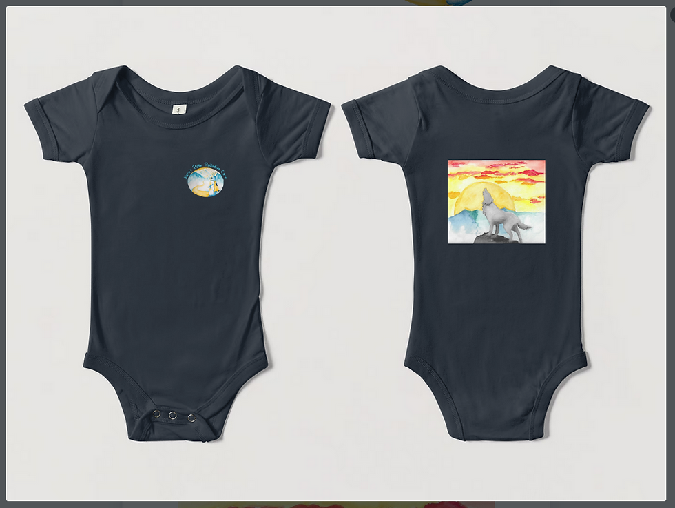 Thumbnail: Toddler and Infant Hero's Path Lobo/Wolf T-shirt and Onesies - Uni