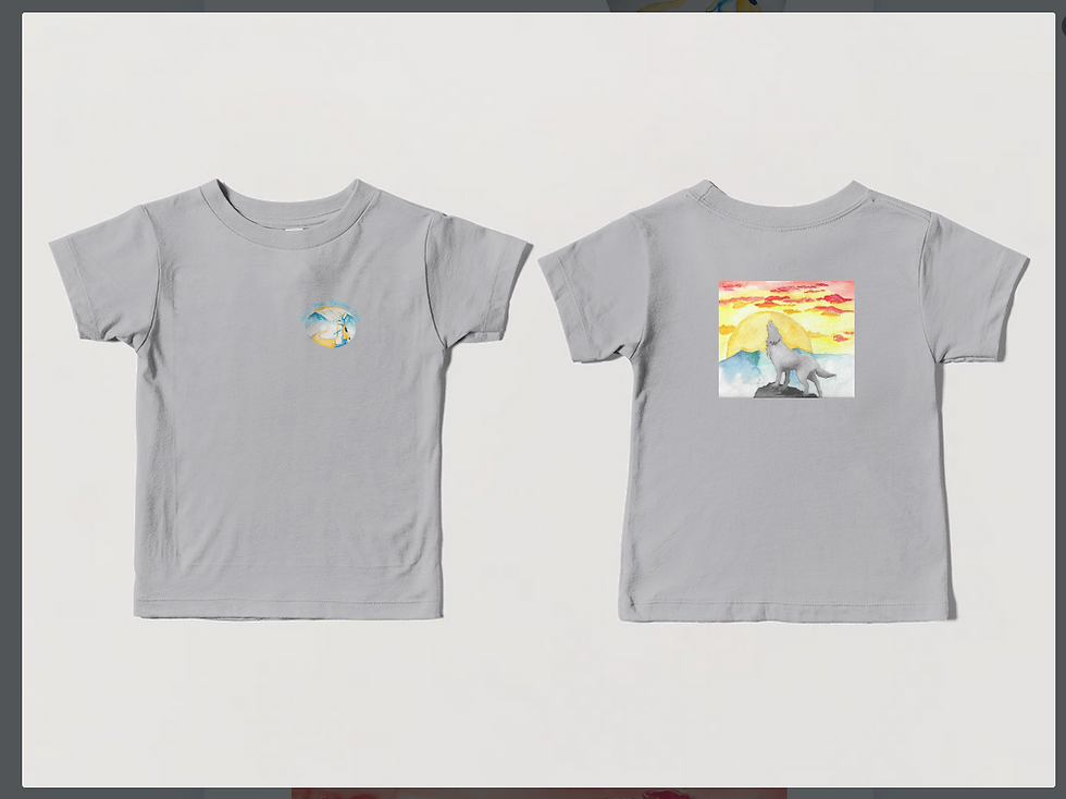 Thumbnail: Toddler and Infant Hero's Path Lobo/Wolf T-shirt and Onesies - Uni
