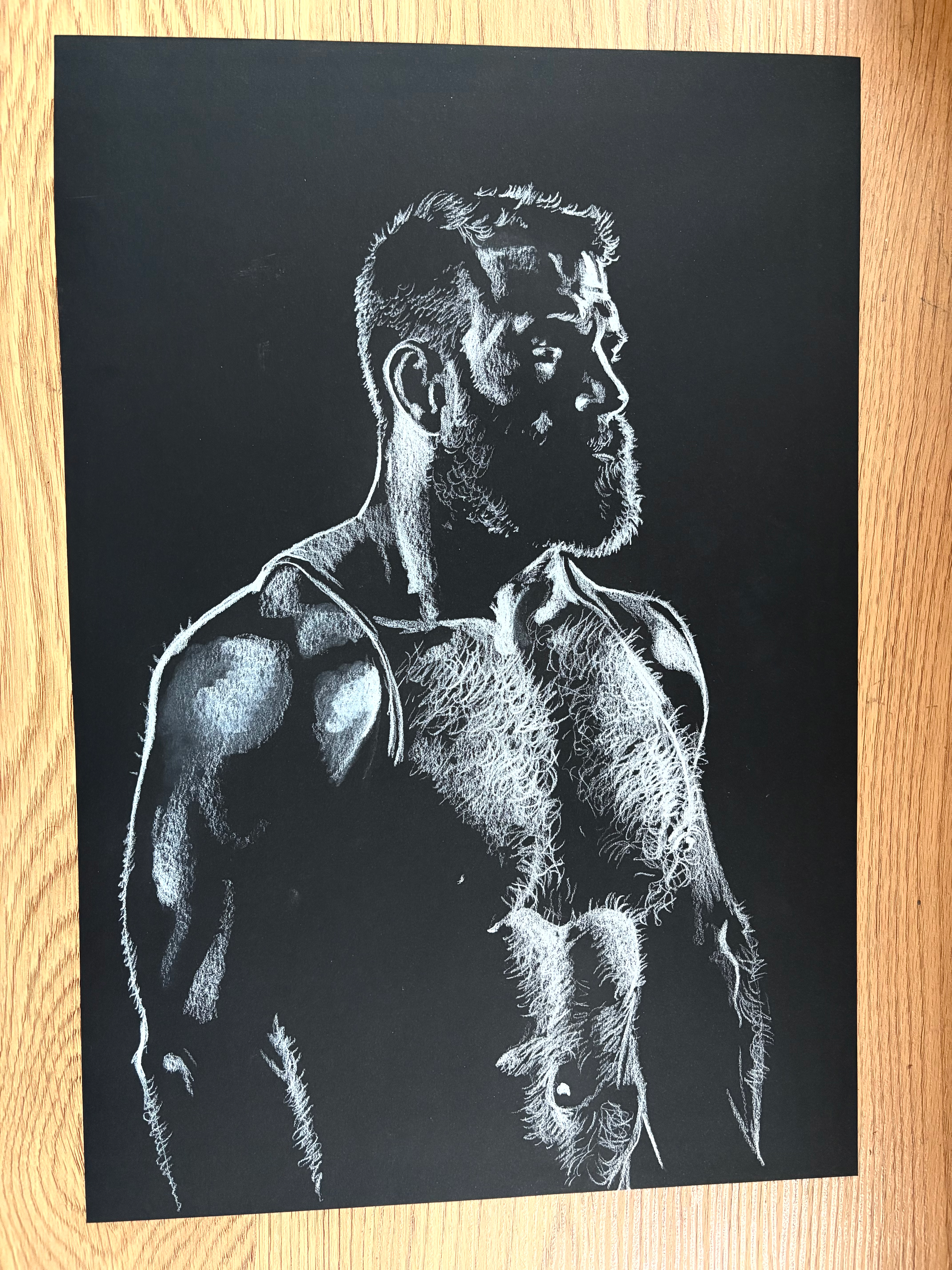 We Always Have Tomorrow, Signed Drawing 15.8" x 10.8" 200 gsm Black Paper