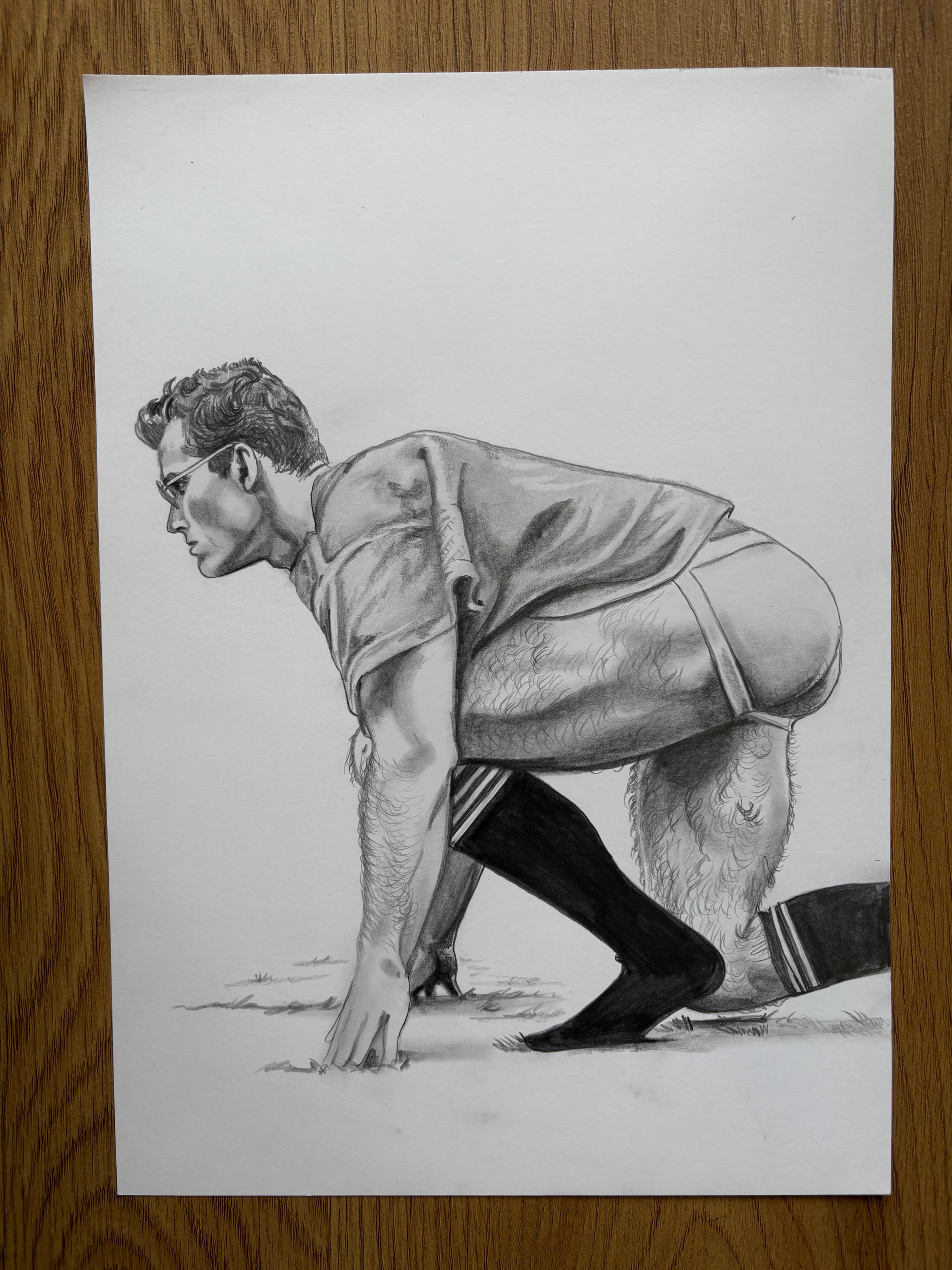 Starting Position, Original Signed Drawing 8.27" x 11.69" 200gsm