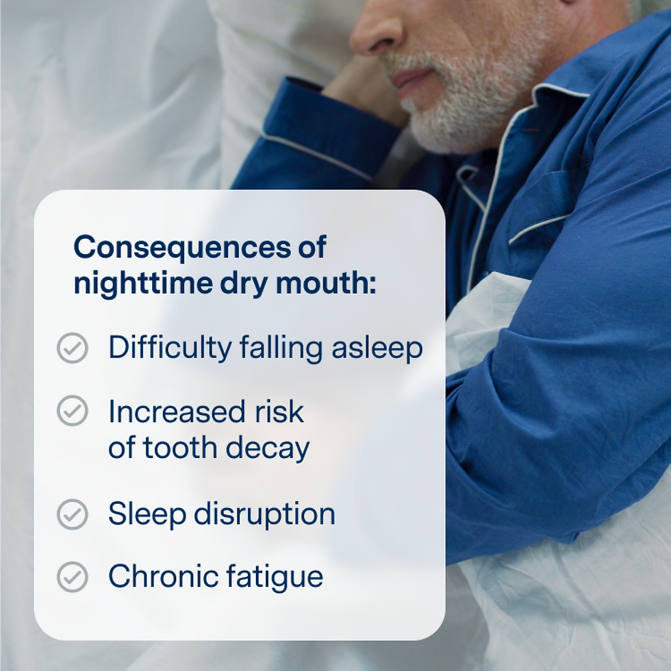 Consequences of night time dry mouth
