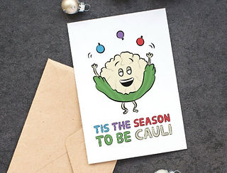 Cauliflower christmas card