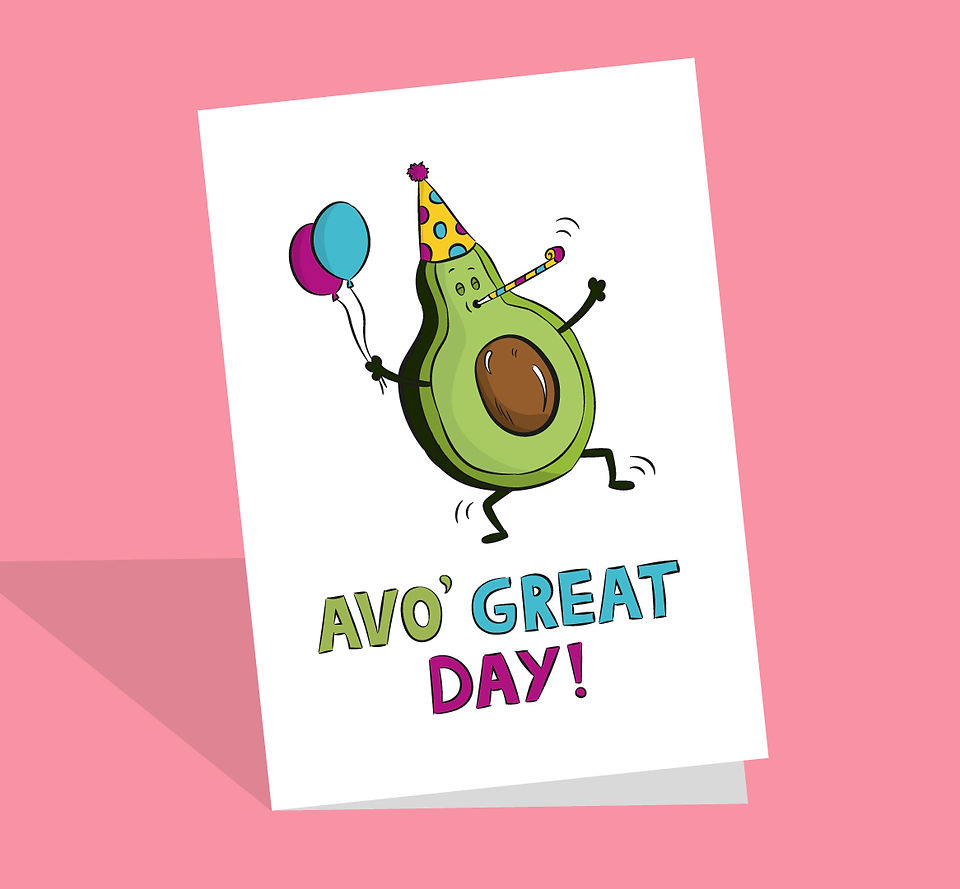 funny avocado card
