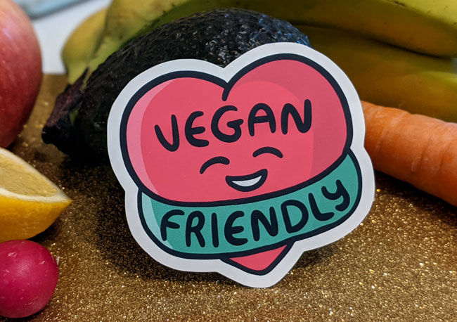 funny vegan stickers